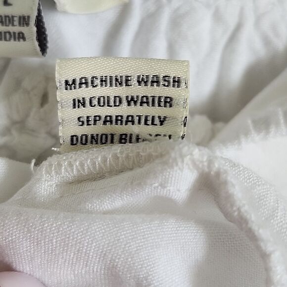 Sim & Sam 100% Rayon, White, Off The Shoulder, Eyelet Ruffle, Crop Top, L - Picture 6 of 6